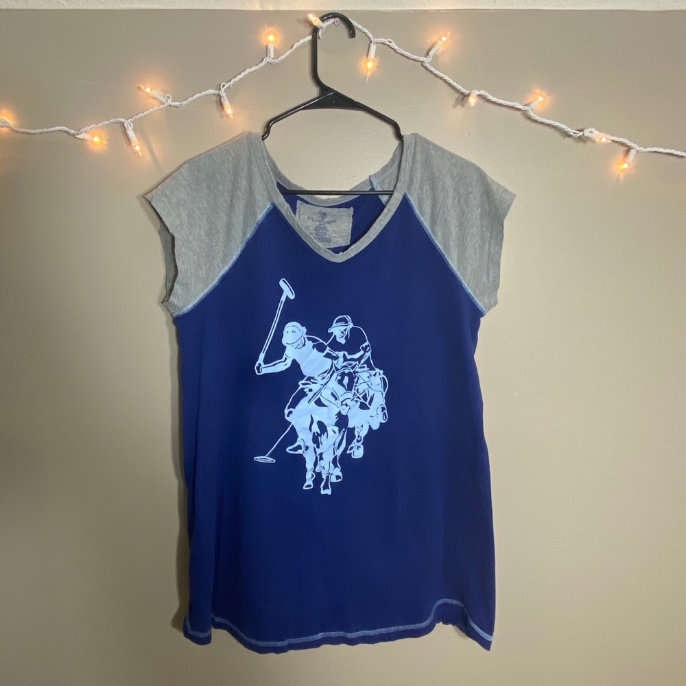 Blue Polo  PJ shirt  : size M